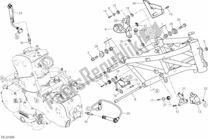 Todas las partes para Marco de Ducati Multistrada 950 Touring USA 2017